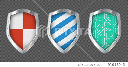 Shields icons collection. Logo isolated on transparent background Shields icons collection. Logo isolated on transparent background 91018943