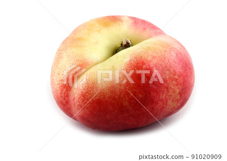 Flat peach (doughnut peach, donut peach, UFO peach, peento peach, saucer peach). Ancient Chinese variety "Pan tao". Delicacy 91020909