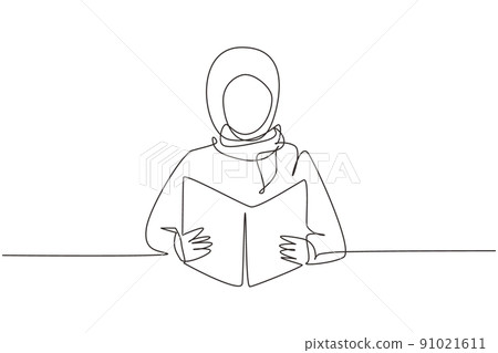 How to draw a girl with books