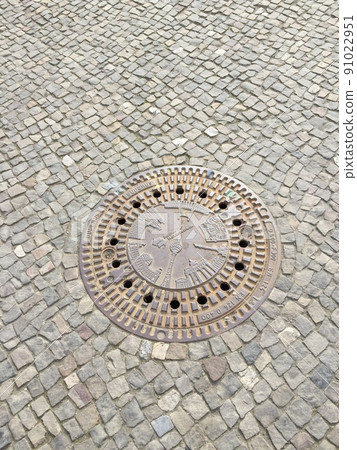 Manhole in the city of Berlin Manhole in the city of Berlin 91022951