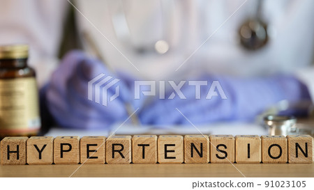 Wooden cubes with word hypertension, diagnosis and treatment Wooden cubes with word hypertension, diagnosis and treatment 91023105
