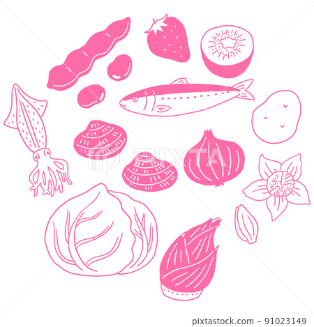 Vector illustration of spring season ingredients Vector illustration of spring season ingredients 91023149