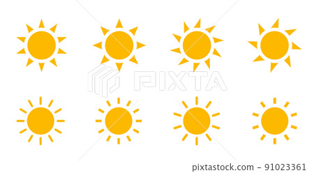 Sun icon set 91023361