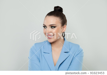 Photo of a fresh beautiful woman, studio shoot Photo of a fresh beautiful woman, studio shoot 91023453