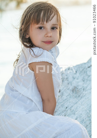 Cute little girl in the summer, portrait Cute little girl in the summer, portrait 91023466