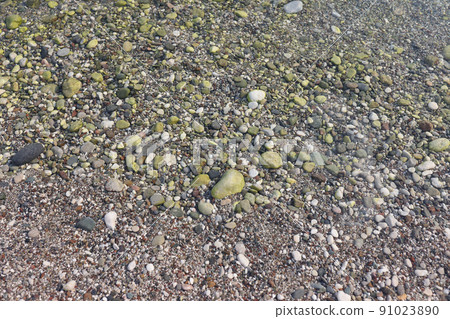 Smooth round sea beach pebbles texture background Smooth round sea beach pebbles texture background 91023890