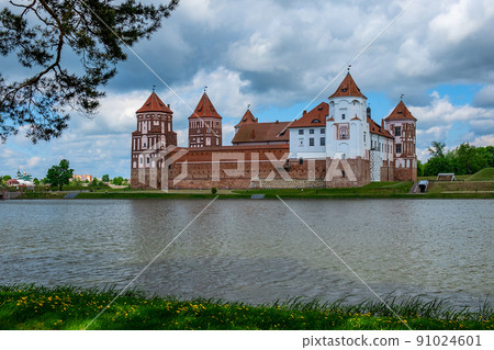 Mir Castle in Minsk region - historical heritage of Belarus. 91024601