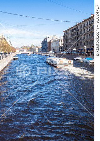 view of Moyka River in Saint Petersburg city 91024717