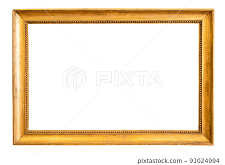 blank horizontal old golden picture frame cutout 91024994