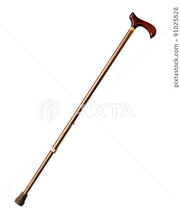extendable walking cane with wooden handle cutout 91025628