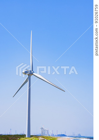Wind power generation, renewable energy, renewable energy [Image of SDGs] 91026759