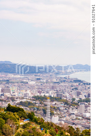 從小田原市石垣山眺望[神奈川縣的風景] 91027641