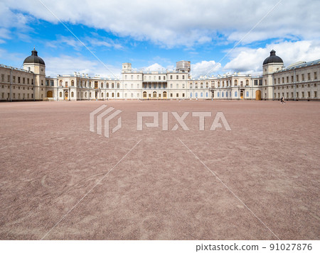 yard and southern facade of Great Gatchina Palace yard and southern facade of Great Gatchina Palace 91027876