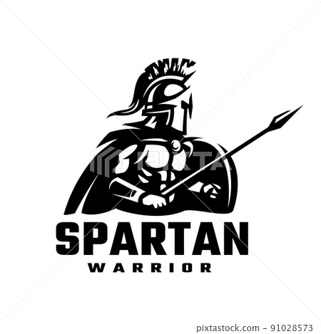 Warrior of Sparta, emblem logo. Vector illustration. Warrior of Sparta, emblem logo. Vector illustration. 91028573