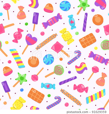 Cute multicolored candy set 91029359