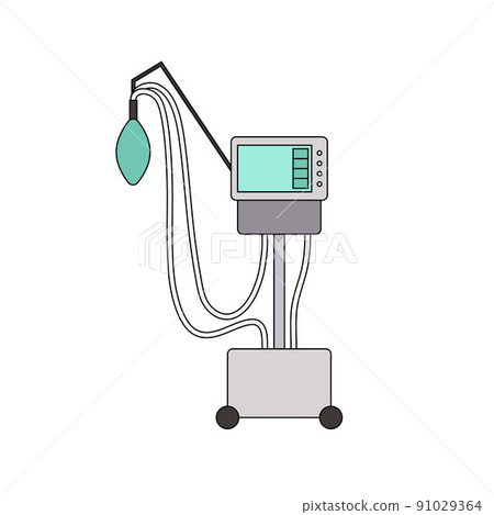 Medical ventilator illustration 91029364