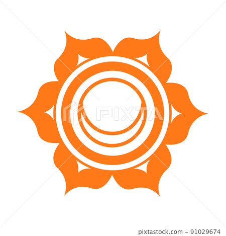 Vector flat illustration of Swadhisthana chakra 91029674