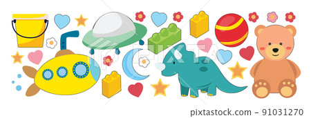 Creativity and imagination. Vector icons with school items. 91031270
