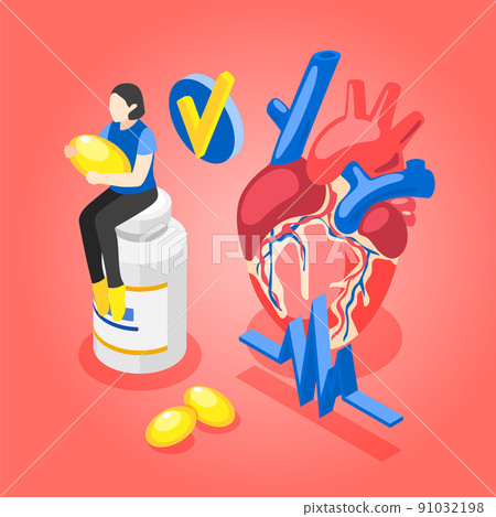 Omega 3 Isometric Background Omega 3 Isometric Background 91032198