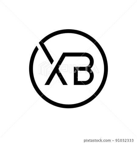 Creative Circle Letter XB Logo Design Vector Template. Initial Linked Letter XB Logo Design 91032333