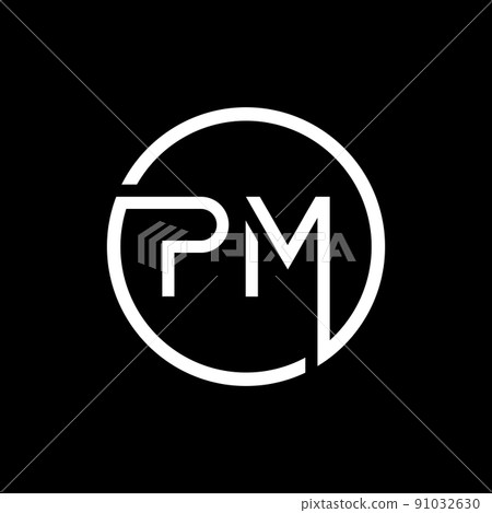 Initial PM Letter Logo Creative Typography Vector Template. Creative Circle Letter PM Logo Vector. Initial PM Letter Logo Creative Typography Vector Template. Creative Circle Letter PM Logo Vector. 91032630