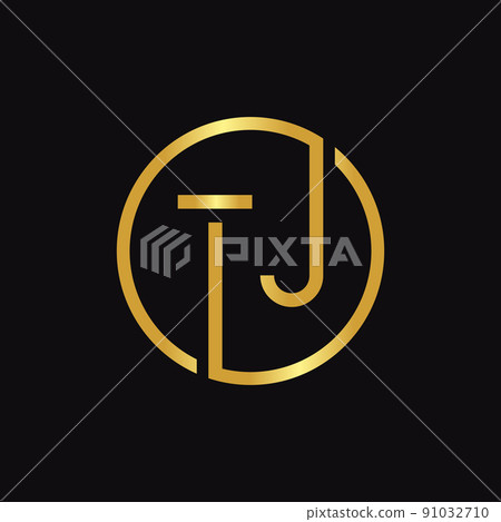 Initial Circle TJ letter Logo Design vector Template. Abstract Letter TJ logo Design Initial Circle TJ letter Logo Design vector Template. Abstract Letter TJ logo Design 91032710