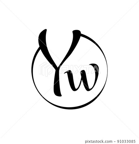 YW letter Logo Design vector Template. Abstract Script Letter YW Vector Illustration 91033085