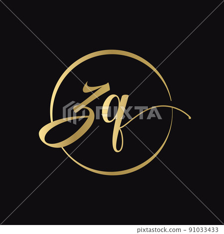 ZQ letter Logo Design vector Template. Abstract Script Letter ZQ Vector Illustration ZQ letter Logo Design vector Template. Abstract Script Letter ZQ Vector Illustration 91033433