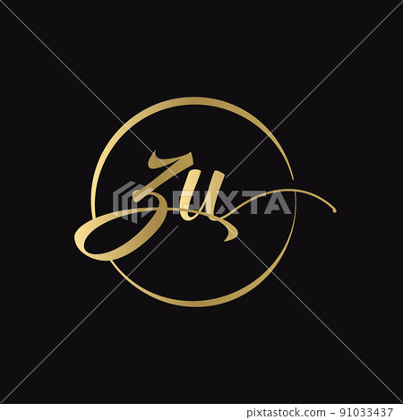 ZU letter Logo Design vector Template. Abstract Script Letter ZU Vector Illustration ZU letter Logo Design vector Template. Abstract Script Letter ZU Vector Illustration 91033437