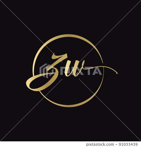 ZW letter Logo Design vector Template. Abstract Script Letter ZW Vector Illustration ZW letter Logo Design vector Template. Abstract Script Letter ZW Vector Illustration 91033439