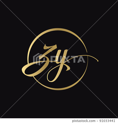 ZY letter Logo Design vector Template. Abstract Script Letter ZY Vector Illustration ZY letter Logo Design vector Template. Abstract Script Letter ZY Vector Illustration 91033441
