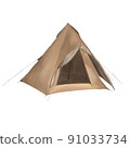Tipi type tent illustration 91033734