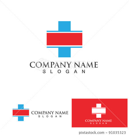 Medical Cross and Health Pharmacy Logo Vector Template Medical Cross and Health Pharmacy Logo Vector Template 91035323