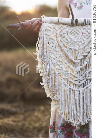 creation of a panel from macrame creation of a panel from macrame 91036759