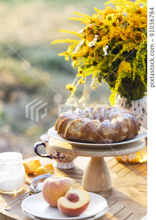 delicious peach pie 91036764