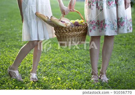 happy family at a picnic 91036770