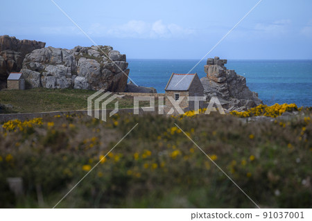 typical Brittany coast in the north of France typical Brittany coast in the north of France 91037001