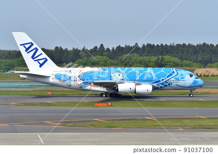 All Nippon Airways (ANA) large passenger plane A380-800 All Nippon Airways (ANA) large passenger plane A380-800 91037100