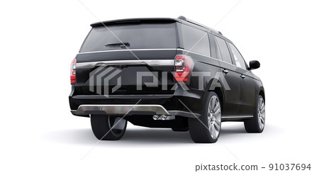 Black Premium Family SUV isolated on white background. 3d rendering Black Premium Family SUV isolated on white background. 3d rendering 91037694