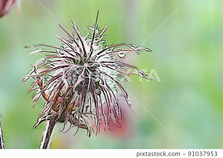 Pastel-like "wind chime radish" illustration image 91037953