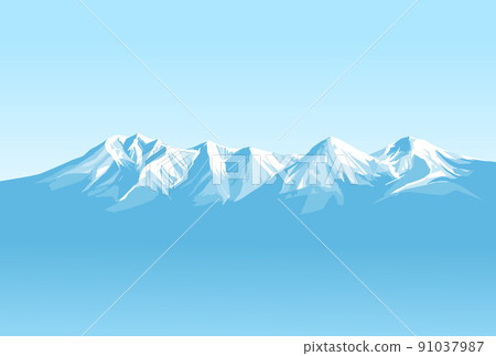 Mountains of remaining snow 91037987