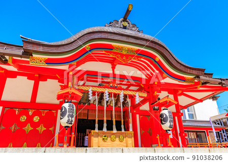 Hanazono Shrine, a cityscape of Kabukicho, Shinjuku-ku, Tokyo 91038206