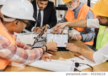 Concept of cooperation and brainstorming. 91038218