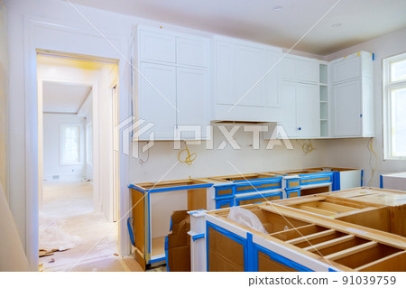 A new homes modern kitchen cabinet furniture installation and assembly 91039759