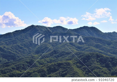 晴朗的天氣和夏天的山 91040720