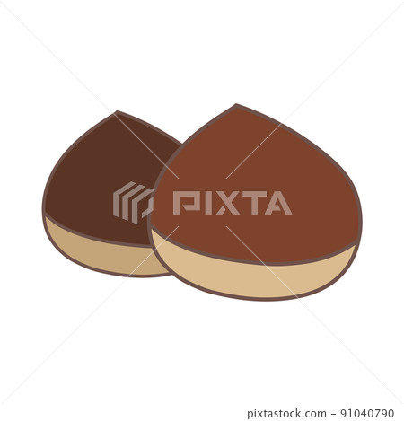 2行板栗插圖素材 91040790