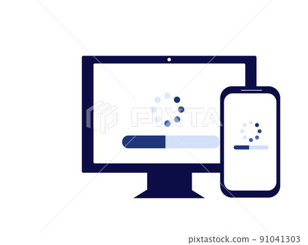 Loading background transparent PC, smartphone... - Stock Illustration ...