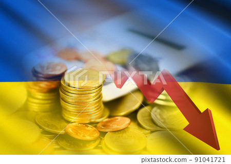 World economy war Russia and Ukraine and the US in Middle East. Ukraine crisis Russia military conflict Stock market exchange loss trading graph investment charts financial Economic crisis interest World economy war Russia and Ukraine and the US in Middle East. Ukraine crisis Russia military conflict Stock market exchange loss trading graph investment charts financial Economic crisis interest 91041721