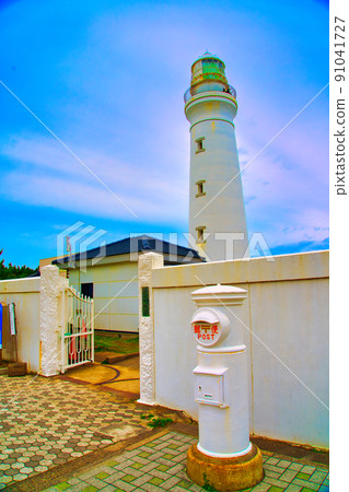 Inubozaki lighthouse and post 91041727