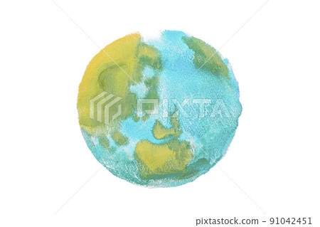 Earth painted with watercolors Earth painted with watercolors 91042451